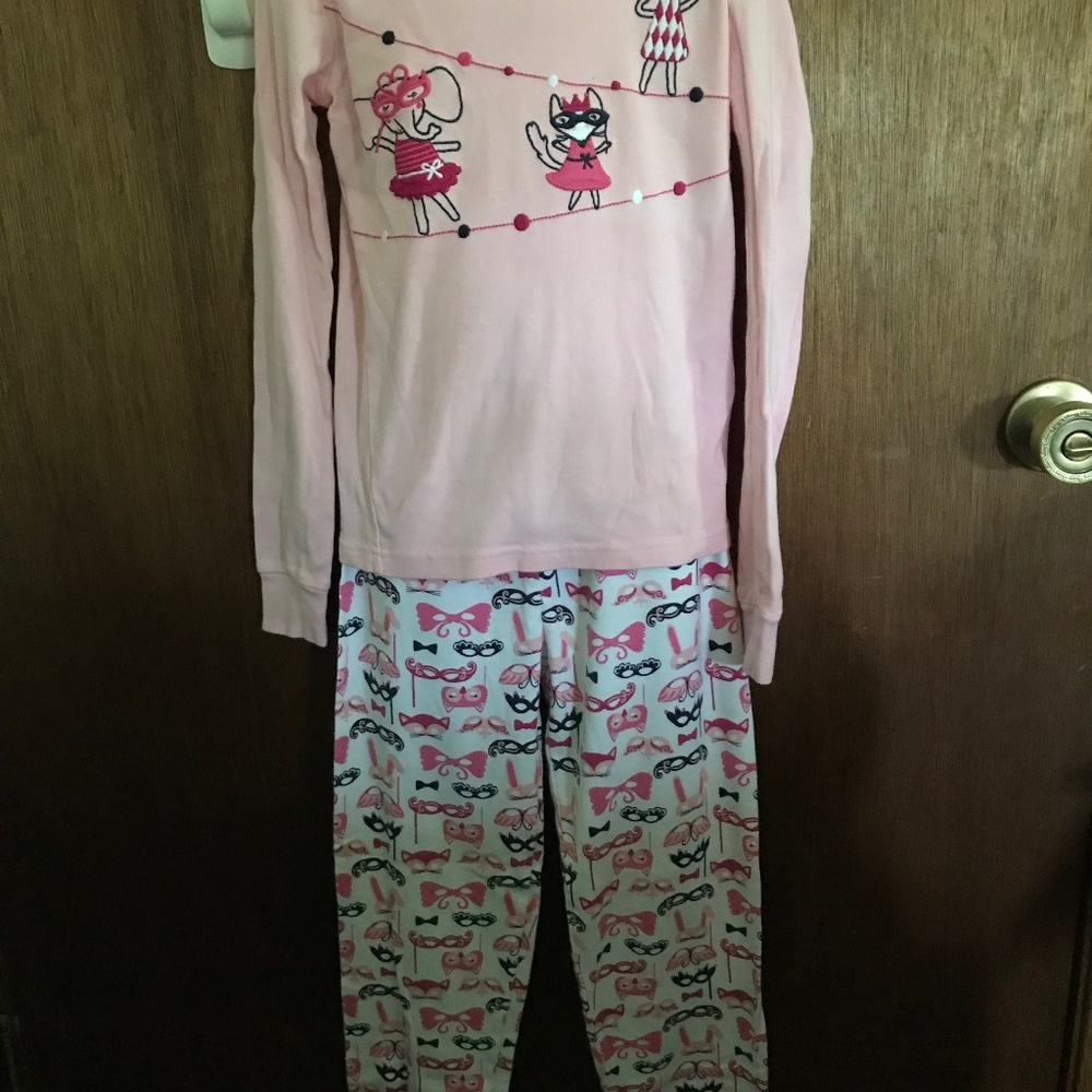 Gymboree Girls 2pc Cotton Pajamas Applique Masked Ballerina Animals Elephant